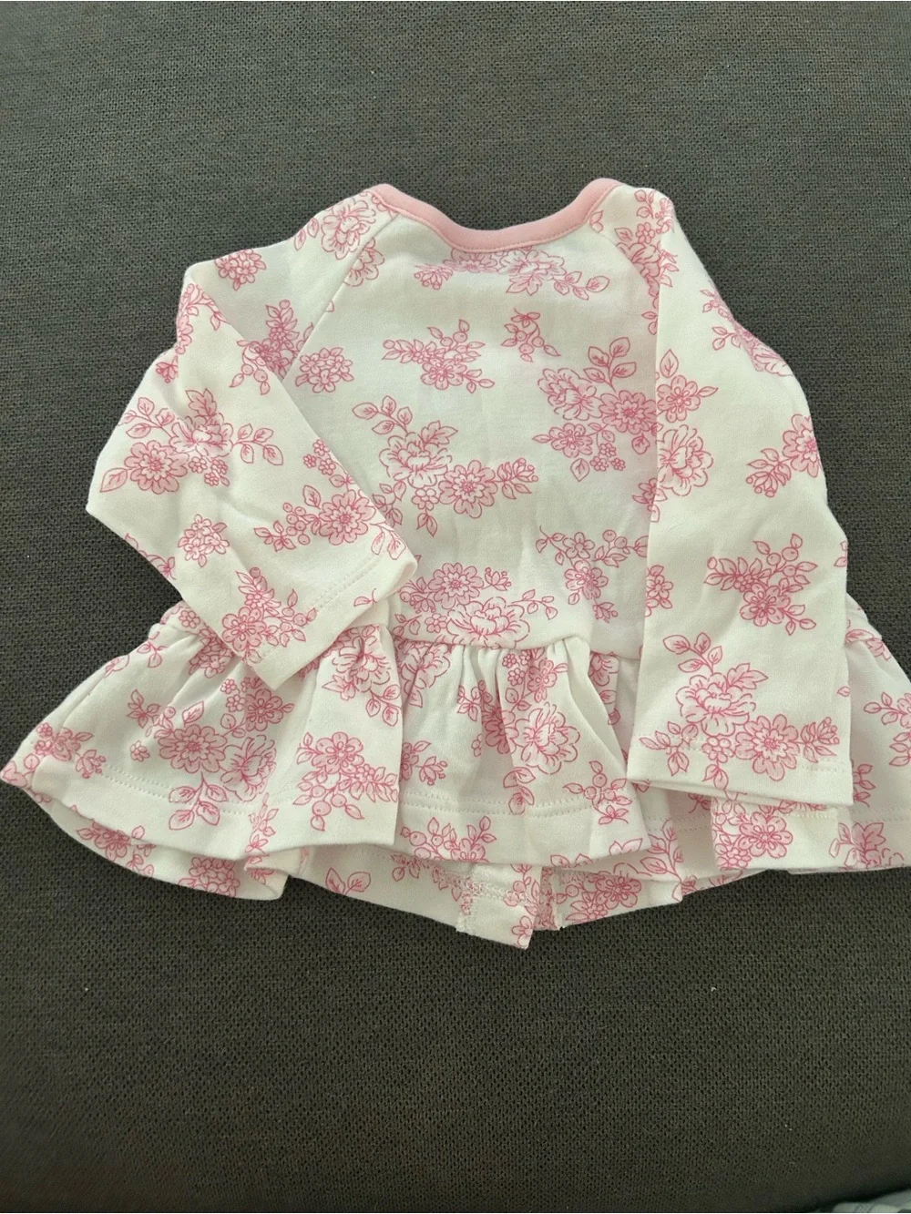 Carter's White & Pink Floral Baby Pants